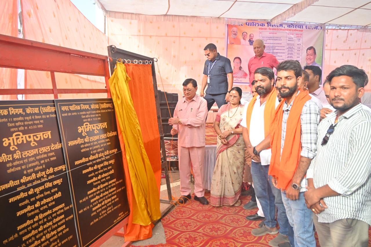 लखन लाल ने किया बालको कूलिंग टॉवर से रिस्दा पुल तक के नाली निर्माण का शिलान्यास
