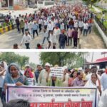 17 सूत्रीय मांगों को लेकर पूर्व मंत्री जयसिंह अग्रवाल के नेतृत्व में भू-विस्थापितों ने कलेक्ट्रेट का किया घेराव