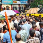 राष्ट्रीय गीत “वंदे मातरम्” के अपमान के विरोध में कांग्रेस कार्यलय के सामने भाजपा का जोरदार प्रदर्शन