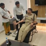 साइबर चौपाल में साइबर सुरक्षा का संदेश, रक्तदान कर पुलिस अधिकारियों ने दिया मानव सेवा का संदेश